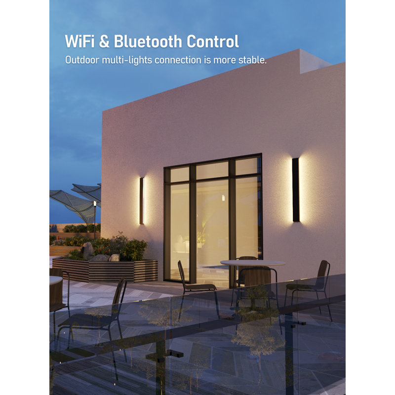 LED Smart Flush Mounted Wall Lamp Remote Control Colour Change