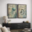 «Coastal Jellyfish and Seashell», art de la salle de bain, impression sur toile encadrée, 2 pièces-130907839-130907840