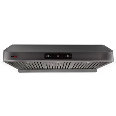 Hotte sous un meuble 30 pouces 850 CFM en acier inoxydable noir