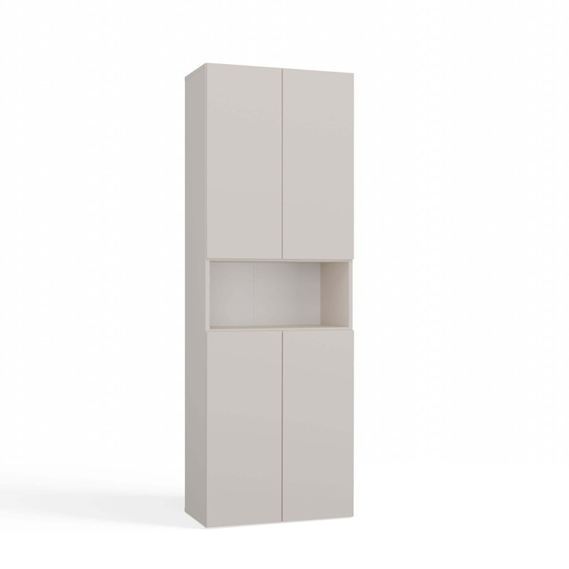 Robertine Freestanding Linen Cabinet, Beige