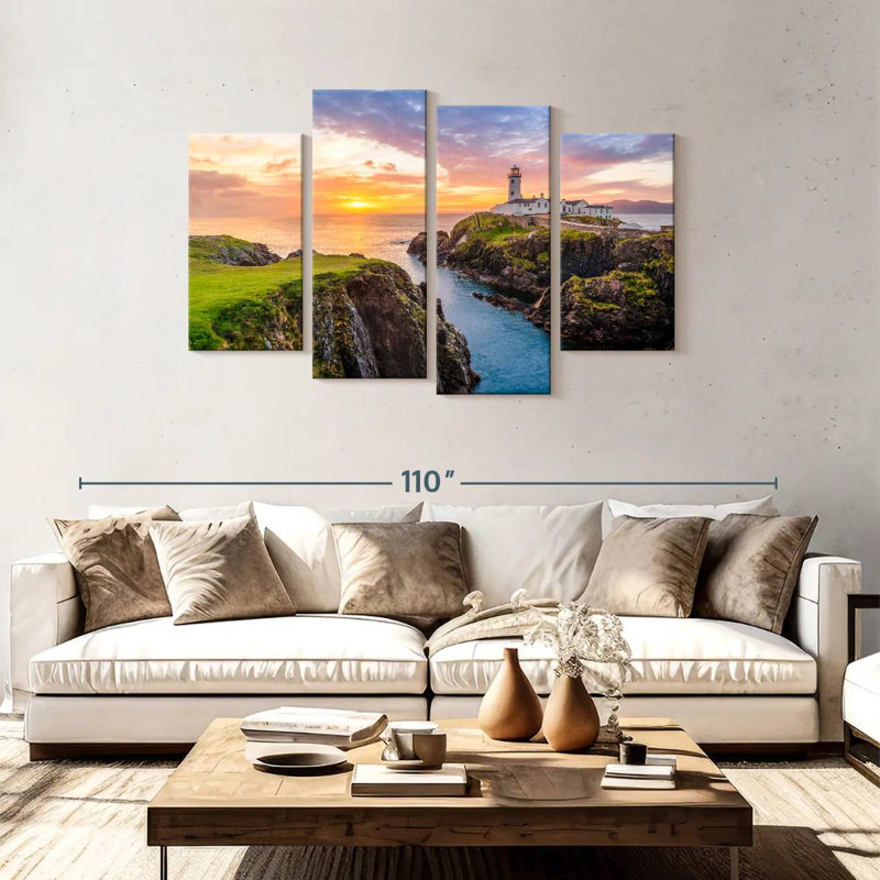 Aletra Fanad Head Lighthouse Sunset, 48" H x 75" W