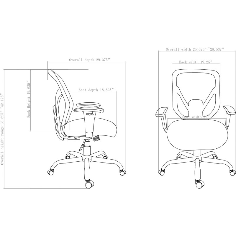 Inbox Zero Onetta Fabric Task Chair