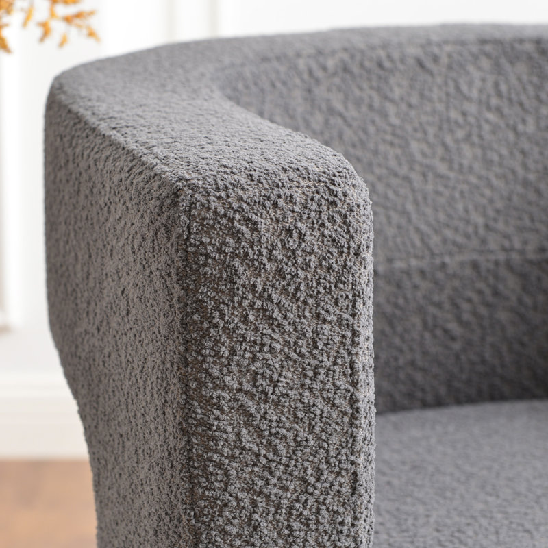 Fauteuil carré l 28 po Brycie, Mélange de polyester gris