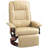 Comfortable Swivel Recliner With Padded Armrest And Extendable Footrest-1558590899