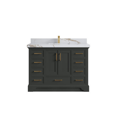 Ensemble de meuble-lavabo simple 48 po avec plateau Charlotte