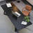 Black Rectangular Solid Wood Desks-107896493
