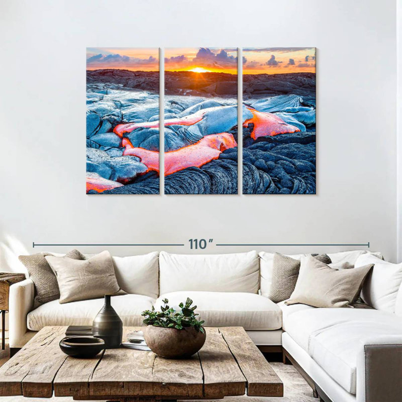 Alvord Lava Stream Kilauea Volcano, 48" H x 74" W
