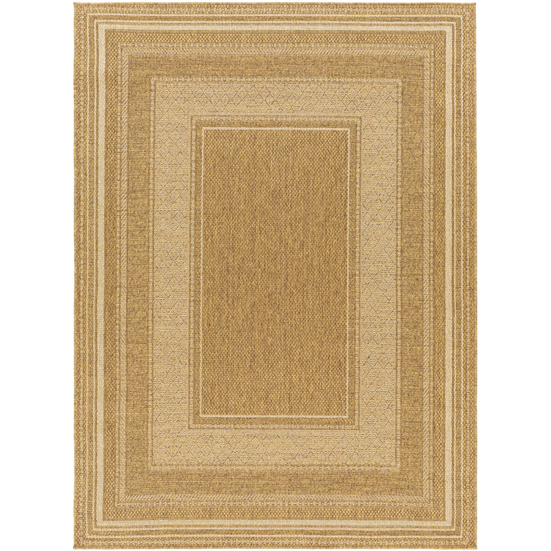 Quamari Indoor & Outdoor Boho Jute-Look Rug Tan/Brown, Rectangle 200 x 275cm
