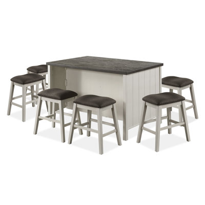Damarrea 7 - Piece 60" Kitchen Island Set