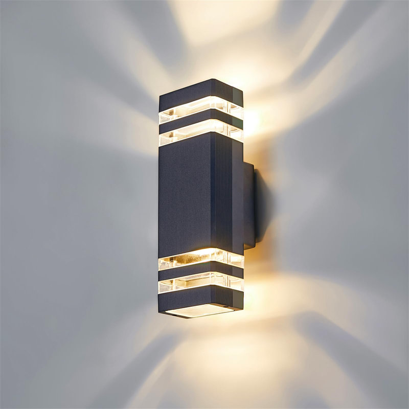 Ariyauna Matte Black 31cm H Outdoor Sconce