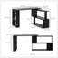 Bureau d'angle en L, bureau à domicile rotatif à 360 degrés avec tablettes de rangement, poste de travail de table d'écriture, érable-411421916