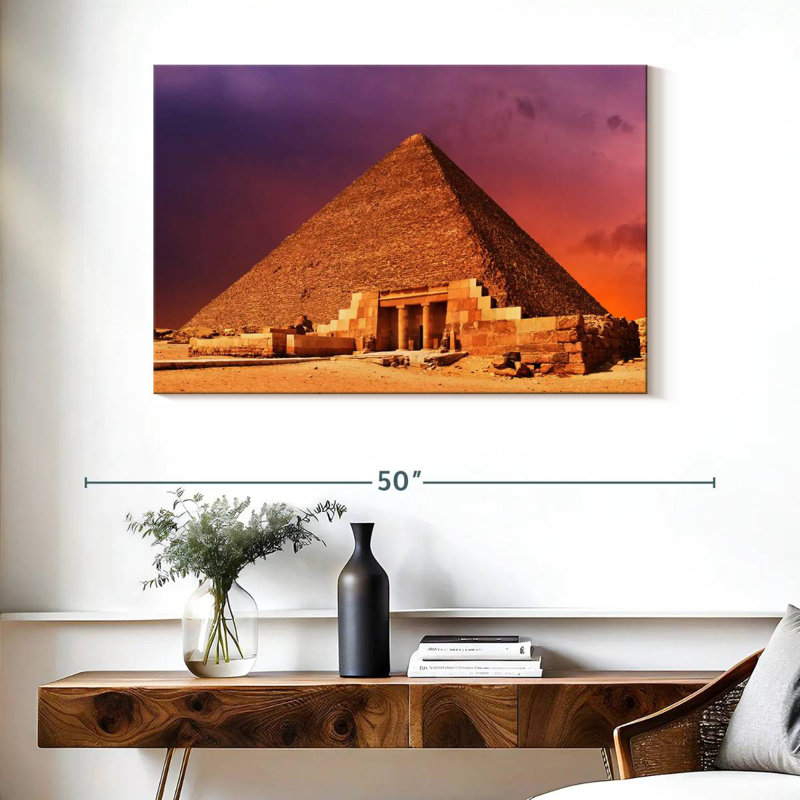 Lilie Ancient Egyptian Pyramid, 26" H x 39" W