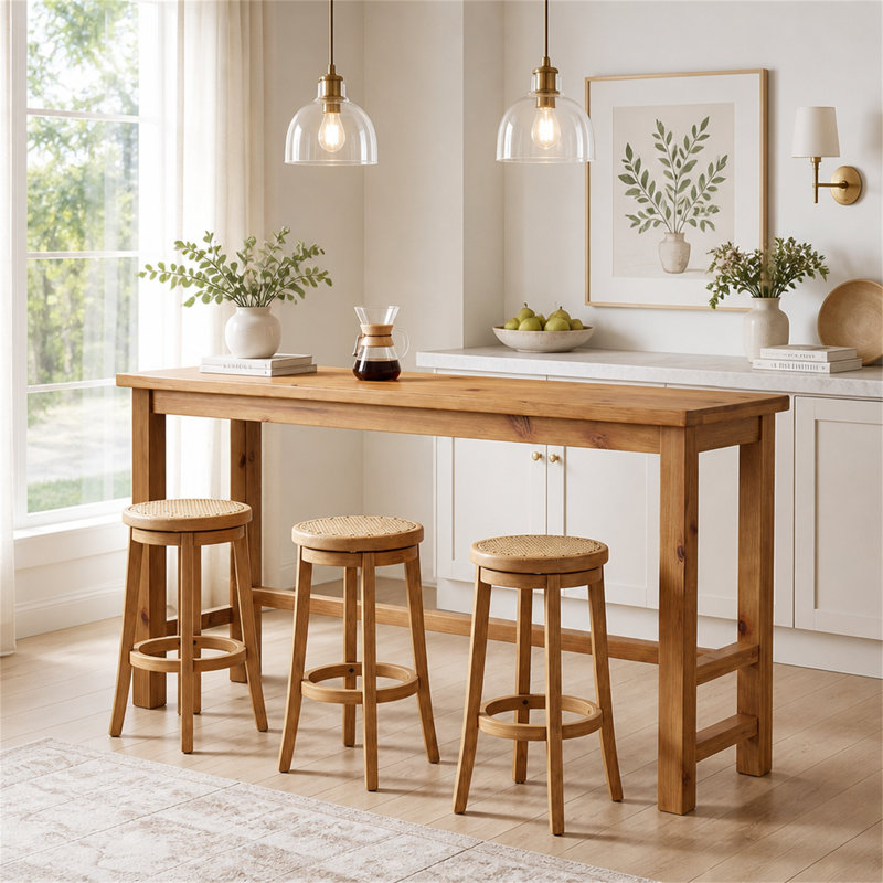 Fir Solid Wood Bar Cabinet