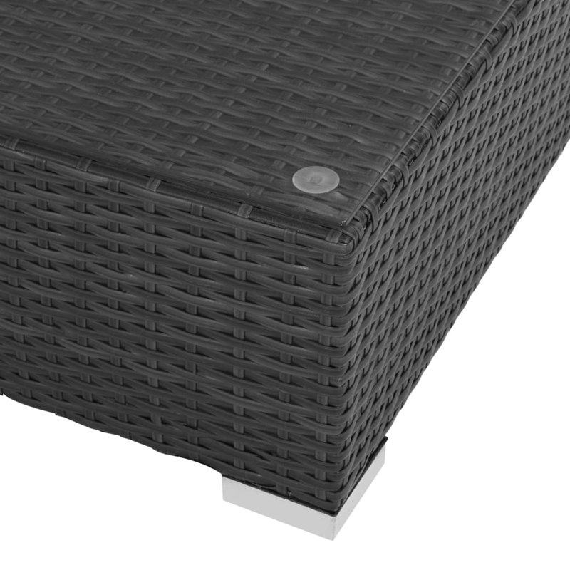 Canapé modulaire 6 pièces avec coussins Ailynn, Noir, Blanc
