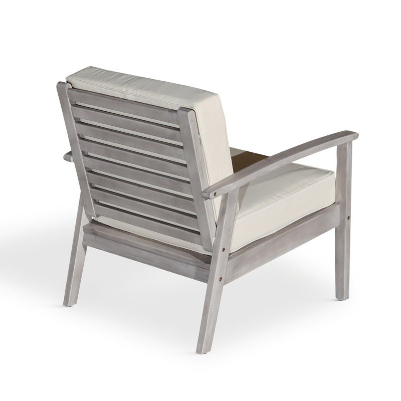 Chaise en eucalyptus à assise profonde avec un design extra large et profond pour une détente et un confort ultimes en plein air