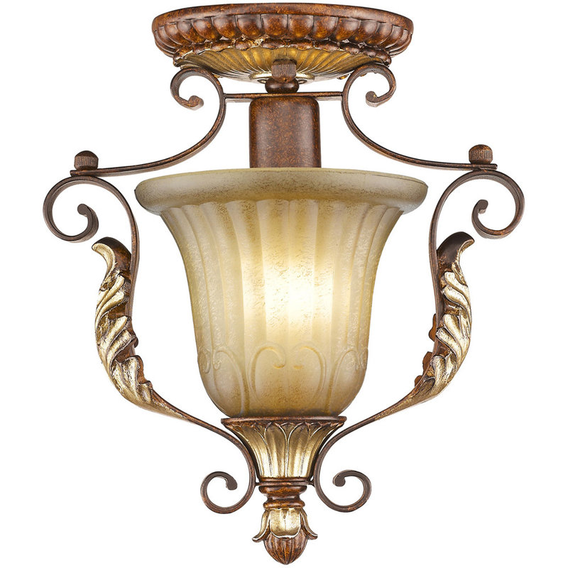 Alborz Glass Semi Flush Mount
