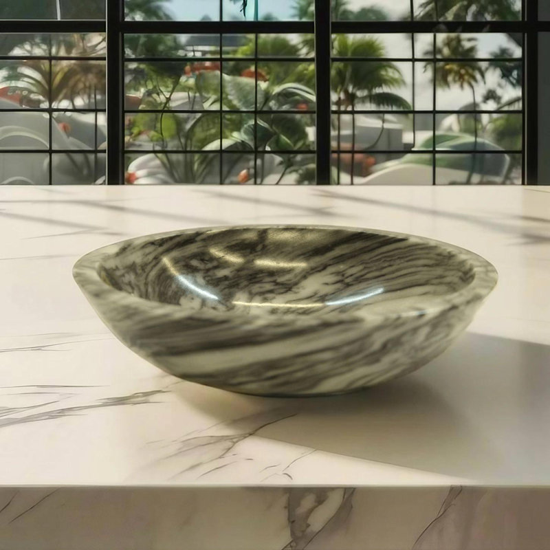 Bol décoratif en marbre noir