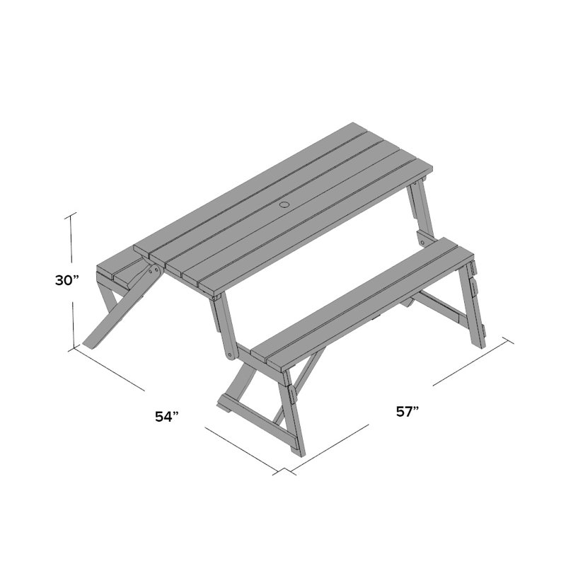 Eswer Solid Wood Hemlock Outdoor Bench