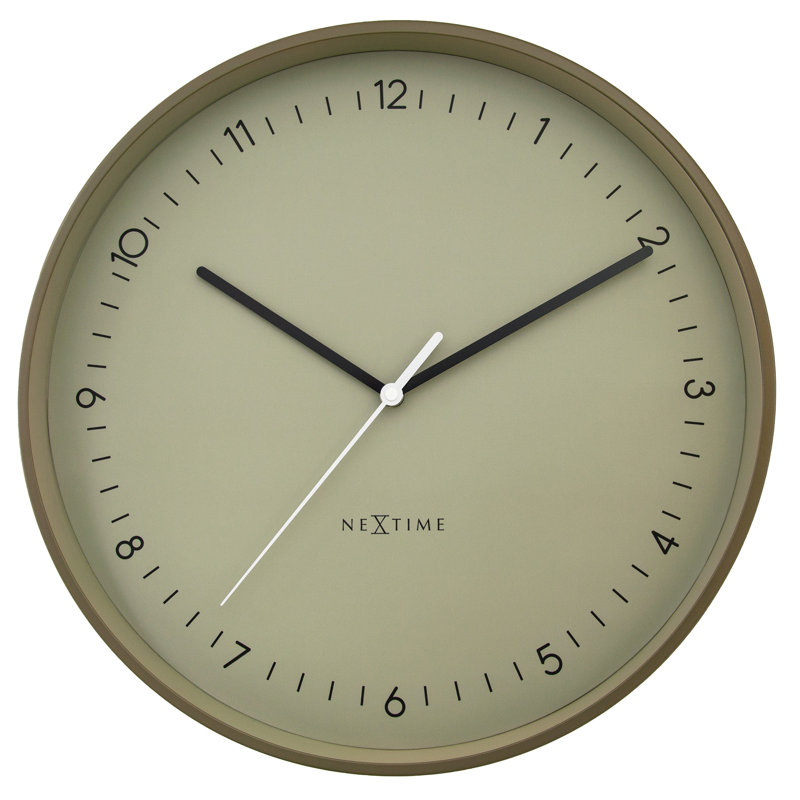 Citybeat Metal Wall Clock, Khaki