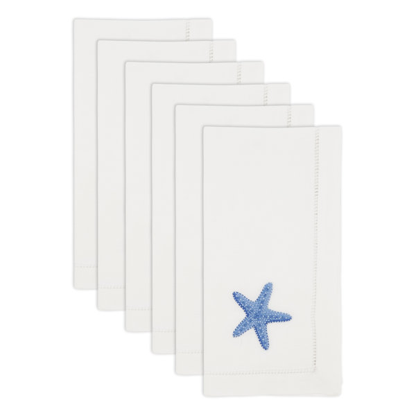 Saro 100% Cotton Embroidered Rectangle Napkin | Wayfair