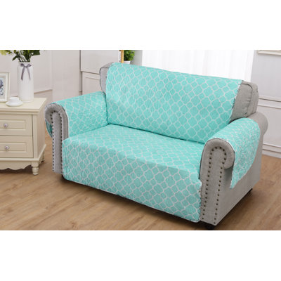 Greenland Home Fashions Cruz White Loveseat Furniture Protector 103"x76" Reversible Slipcover