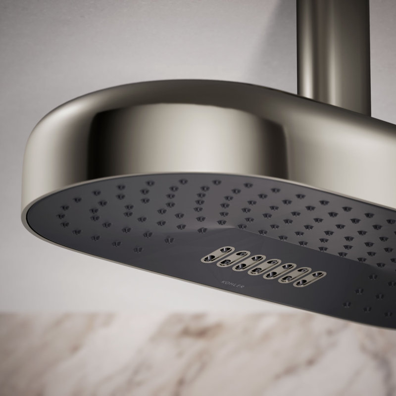 Statement 18" 2.5 GPM Oblong Rainhead, Vibrant Polished Nickel