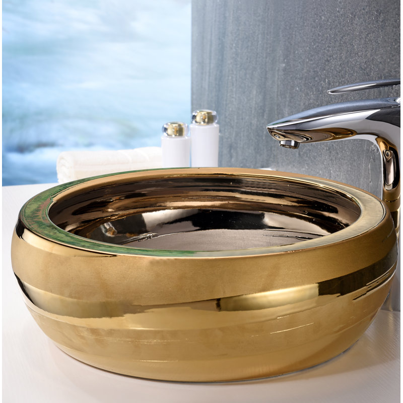 Lavabo de salle de bain vasque circulaire en verre trempé Levi