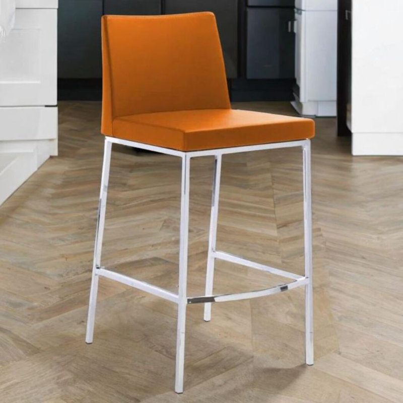 Kairat Upholstered Counter Stool with Metal Frame