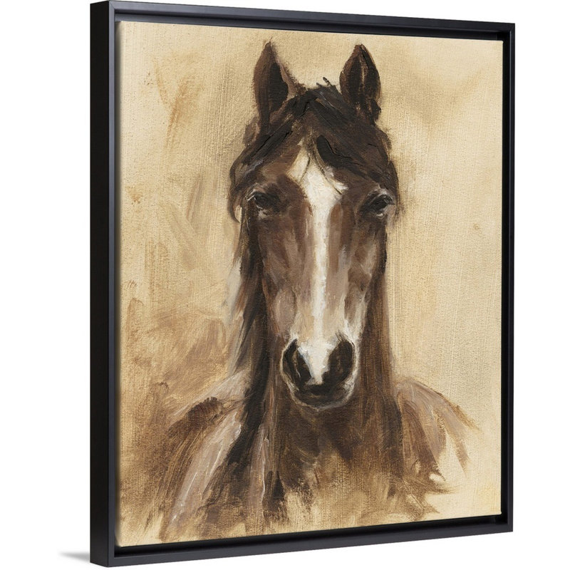 Art mural sur toile Western Ranch, H 32 po x l 26 po x P 2 po, Toile avec cadre noir