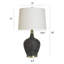Lampe de table transitionnelle - graine d'oiseau - abat-jour avoine clair