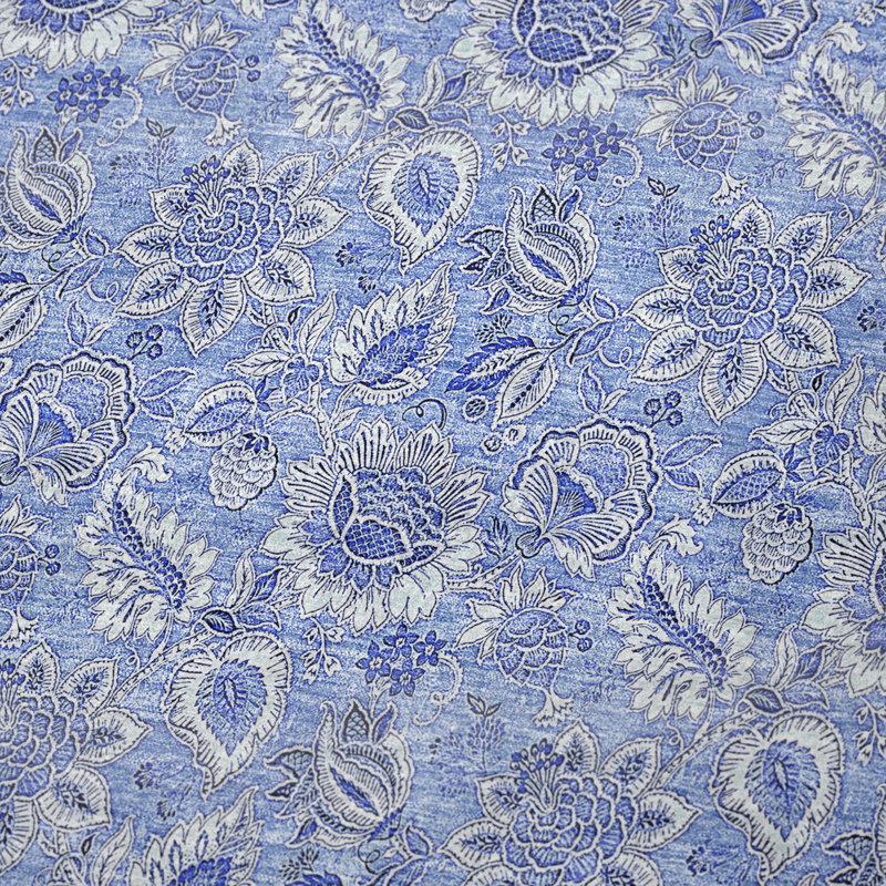 Jeté floral Sherpa ASB662 Addison, Bleu