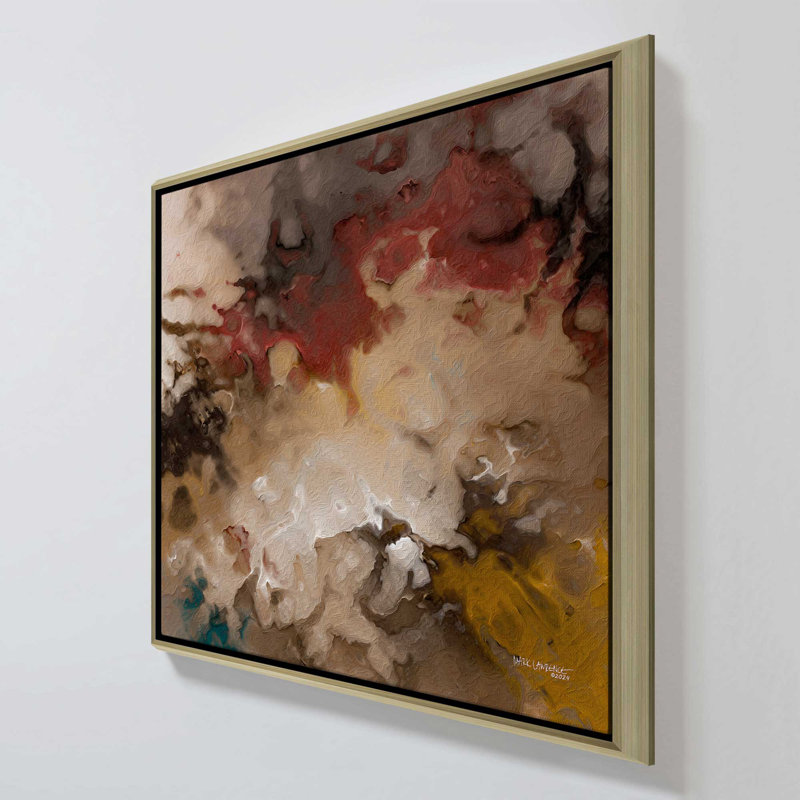 Reproduction du psaume 34:14 «Turning From Turmoil» par Mark Lawrence, H 21,5 po x l 21,5 po x P 2 po, Cadre flottant, Black