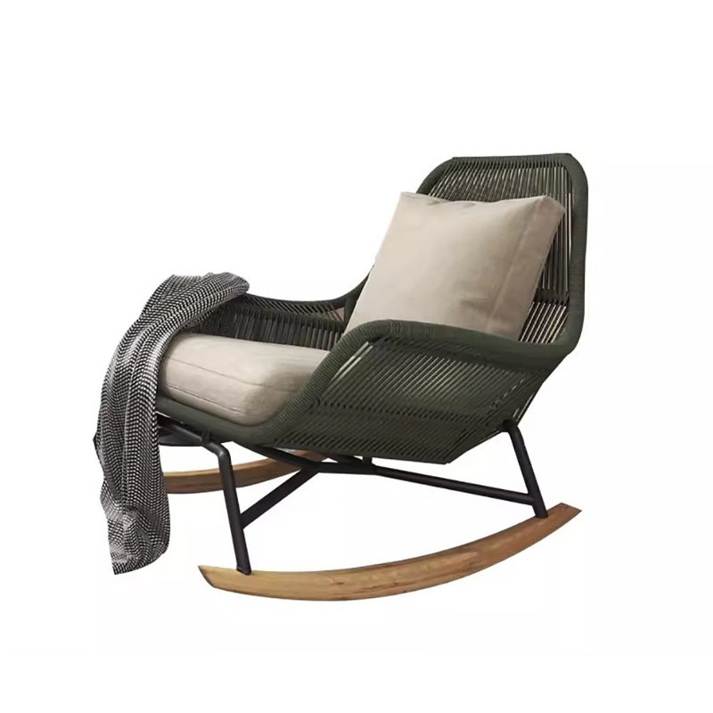 Chaise berçante nordique simple et magnifique, Vert