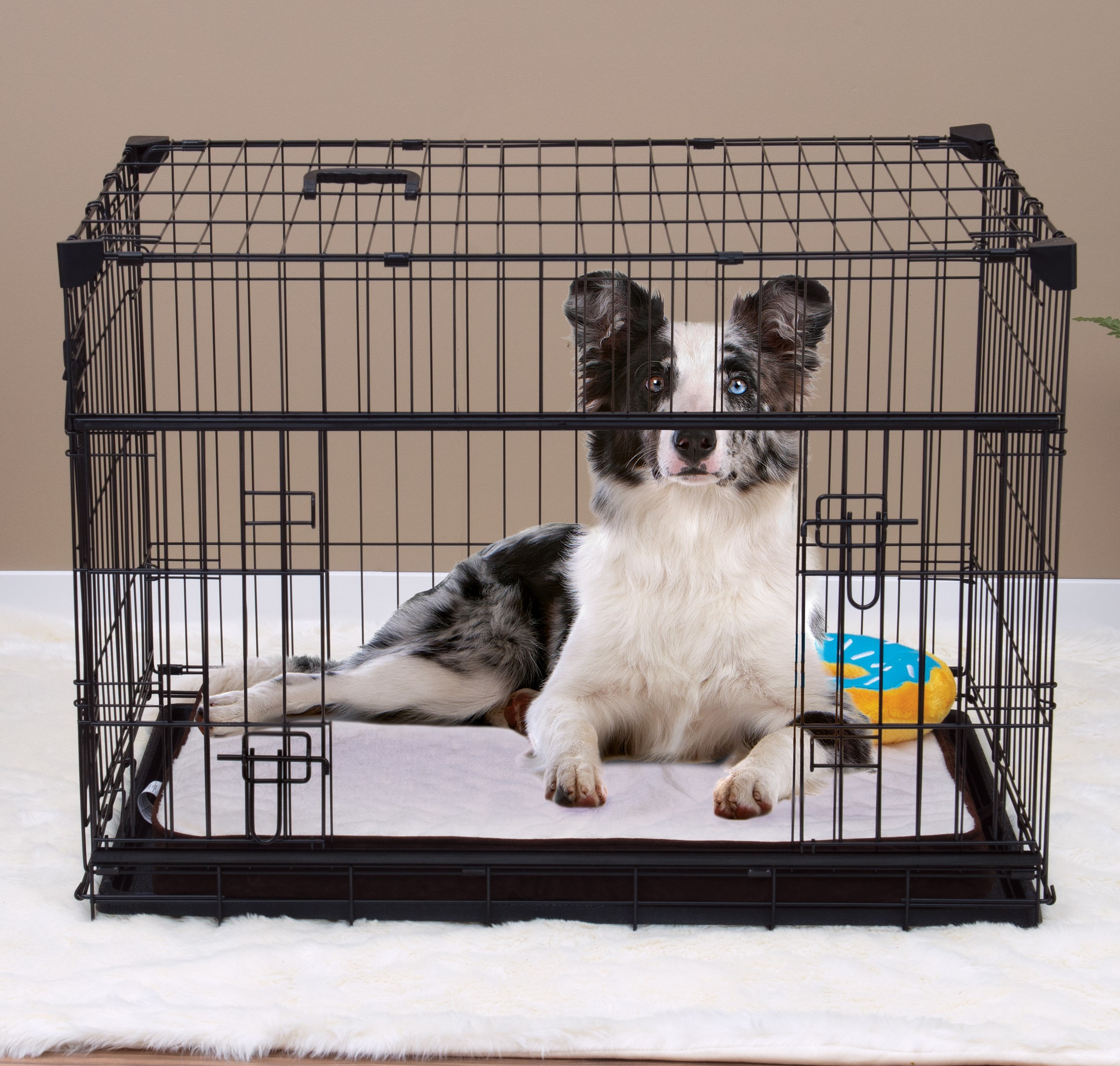 Lucky Dog Sliding Door Crates Pet Crate with Sliding Double Door
