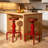 Dicle Swivel Solid Wood Adjustable Height Bar Stool-1831277801-1818652456