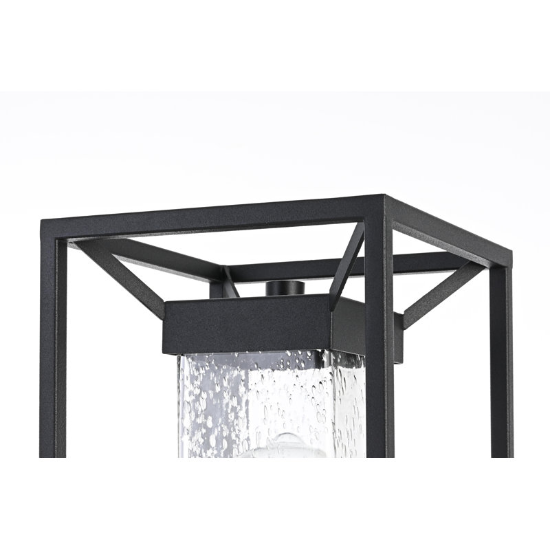 Lampadaire d'extérieur noir Moneta 7 pouces