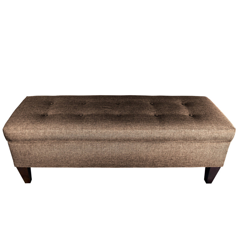 Banc de rangement rembourré Juliana, Brun