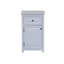 Dorset 17"W 29"H Traditional Style Floor Bath Storage Cabinet with 1 Drawer and 1 Door