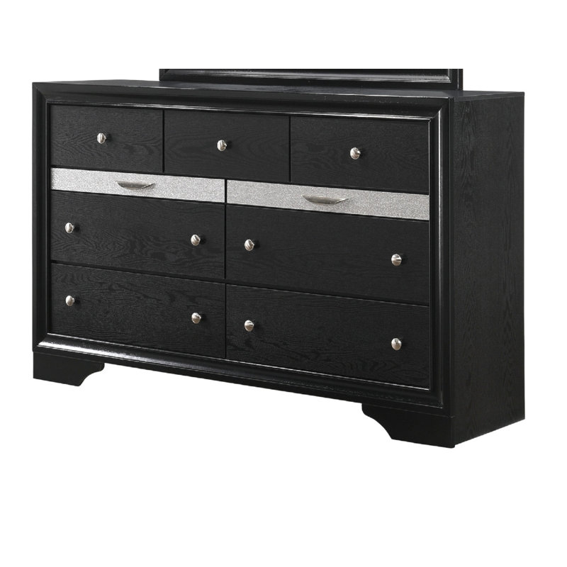 Mobilier de chambre à coucher en bois massif de luxe moderne 1 pièce Glam