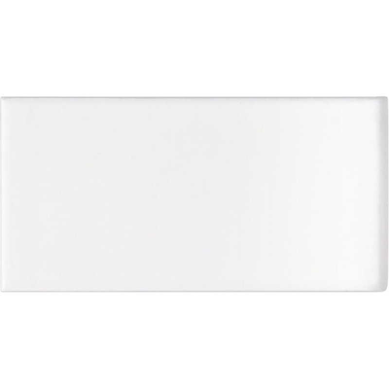 Catalina White 3x6 Polished Ceramic Bullnose Tile Trim