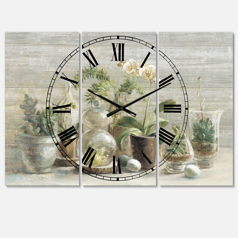 Composition des orchidées - Horloge murale traditionnelle
