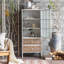 Walnut + White Manufactured Wood Display Cases