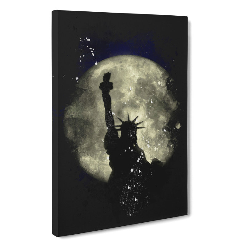 The Statue Of Liberty Vol.4 Paint Splash - Wrapped Canvas, 50cm H x 35cm W x 3cm D