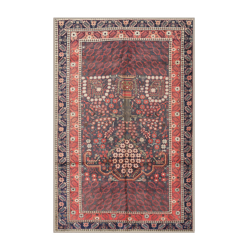 Tapis traditionnel rouge / brun, Rectangle 2 pi x 3 pi