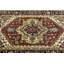 Tapis oriental rouge / bleu marine / crème en laine noué à la main 4 pi 1 po x 6 pi Maineville