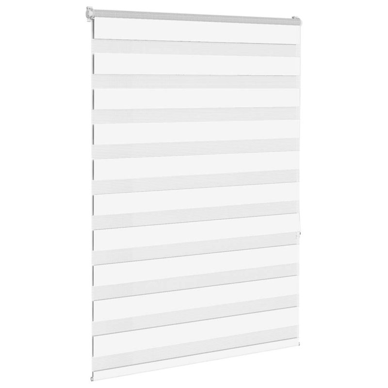 George Oliver Zebra Blind Polyester, White, 115cmW x 150cmL