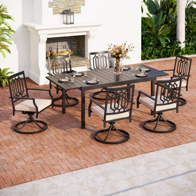 Argyri Square 6 - Person 61.5" Long Dining Set with Cushions