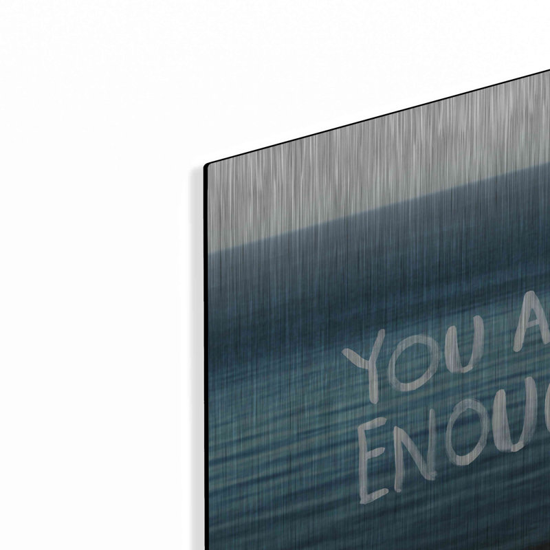 «You Are Enough» par Linda Woods, art mural en métal, H 12 po x l 12 po