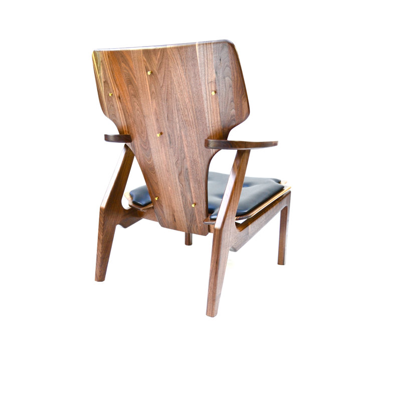 London Leather Tufted Armchair, Walnut