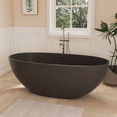 Baignoire profonde autoportante à surface solide de 61 po Fslefay